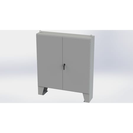 Saginaw Control & Engineering 3 Point Latch with Padlock/Keylock Handle Electrical Enclosures, 72 in H, 16 in D, 72 in W SCE-727216ULP